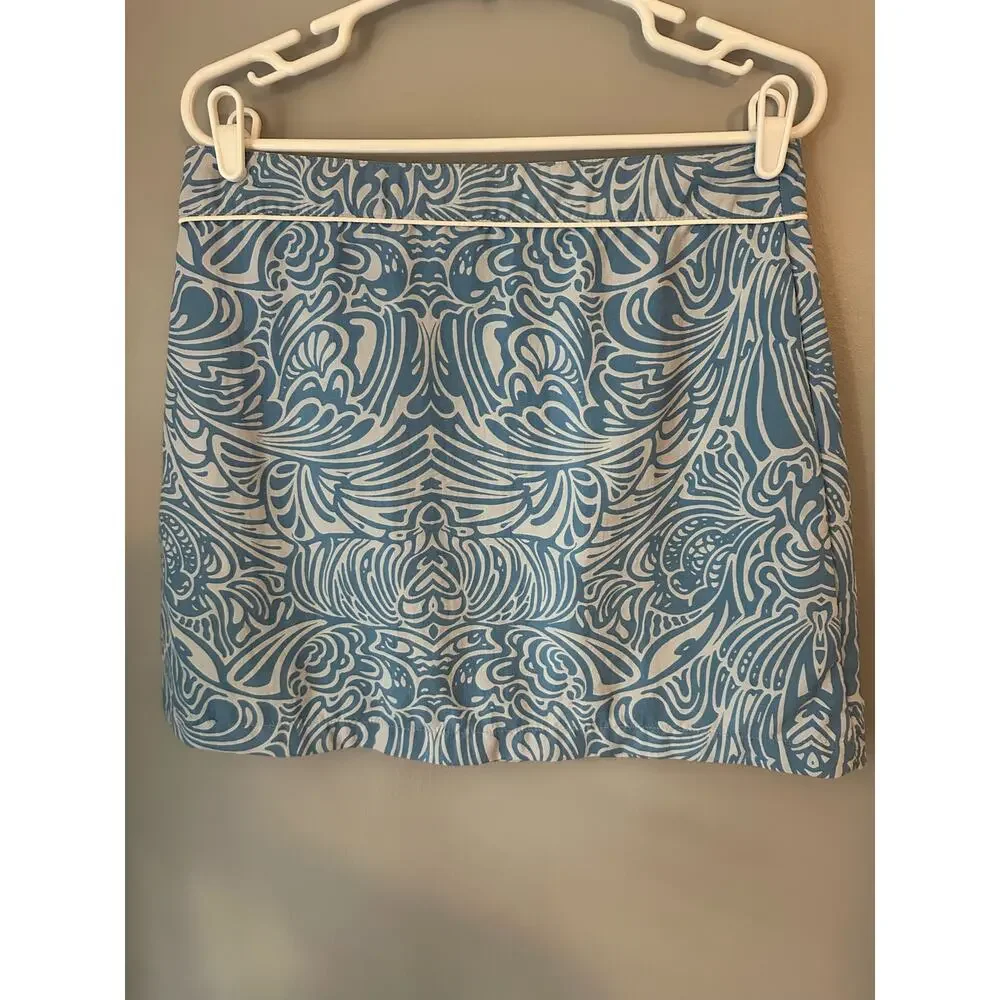 Patagonia Womens Button Out Boardie Island Mini Wrap Skirt Size 8 Blue - Picture 4 of 7